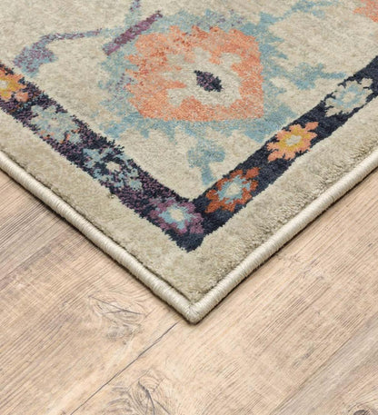 Plow & Hearth Synthetic Rugs Indoor Living Silver City Tapestry Polypropylene Rug