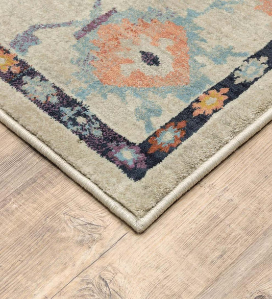 Plow & Hearth Synthetic Rugs Indoor Living Silver City Tapestry Polypropylene Rug