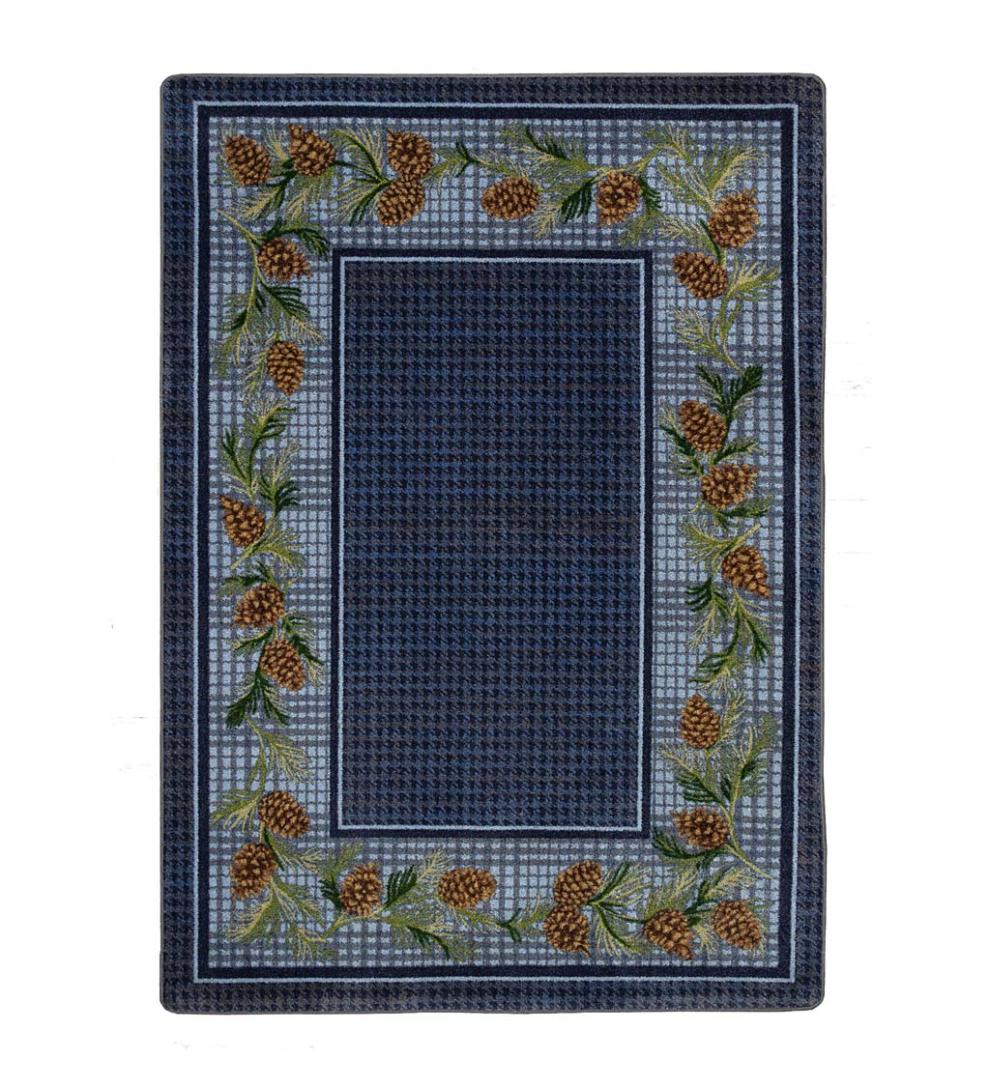 Plow & Hearth Synthetic Rugs Indoor Living Sweetwater Pine Plaid Endurastran Area Rug