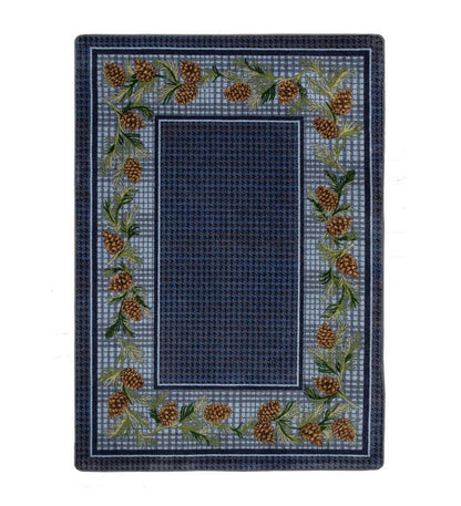 Plow & Hearth Synthetic Rugs Indoor Living Sweetwater Pine Plaid Endurastran Area Rug