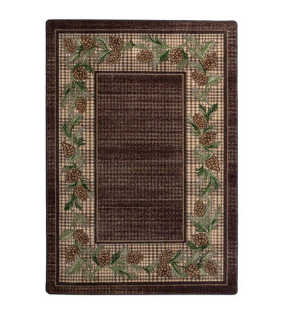 Plow & Hearth Synthetic Rugs Indoor Living Sweetwater Pine Plaid Endurastran Area Rug