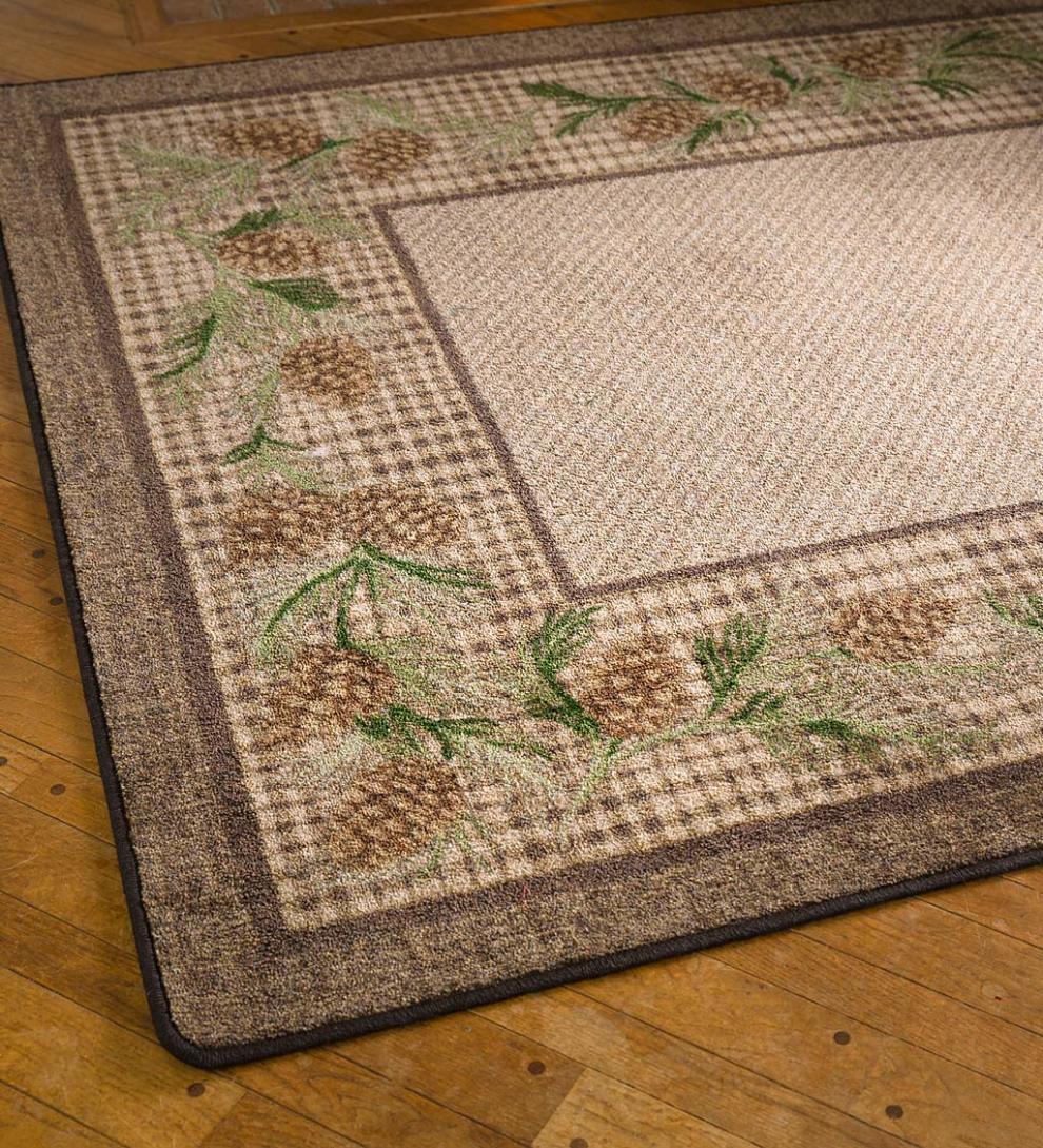 Plow & Hearth Synthetic Rugs Indoor Living Sweetwater Pine Plaid Endurastran Area Rug