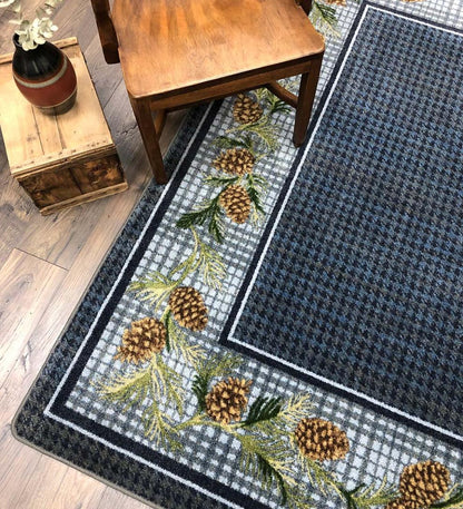 Plow & Hearth Synthetic Rugs Indoor Living Sweetwater Pine Plaid Endurastran Area Rug