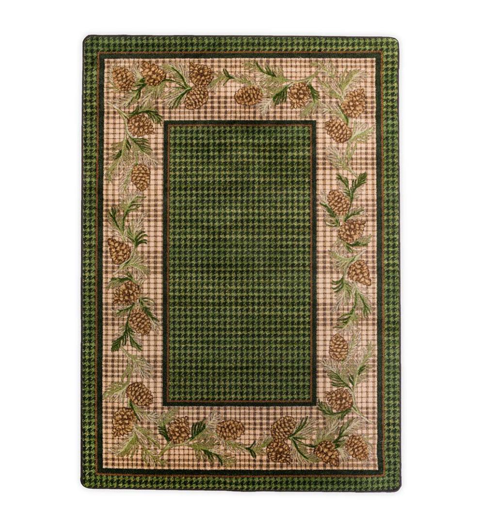 Plow & Hearth Synthetic Rugs Indoor Living Sweetwater Pine Plaid Endurastran Area Rug