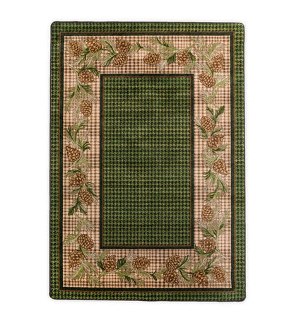 Plow & Hearth Synthetic Rugs Indoor Living Sweetwater Pine Plaid Endurastran Area Rug