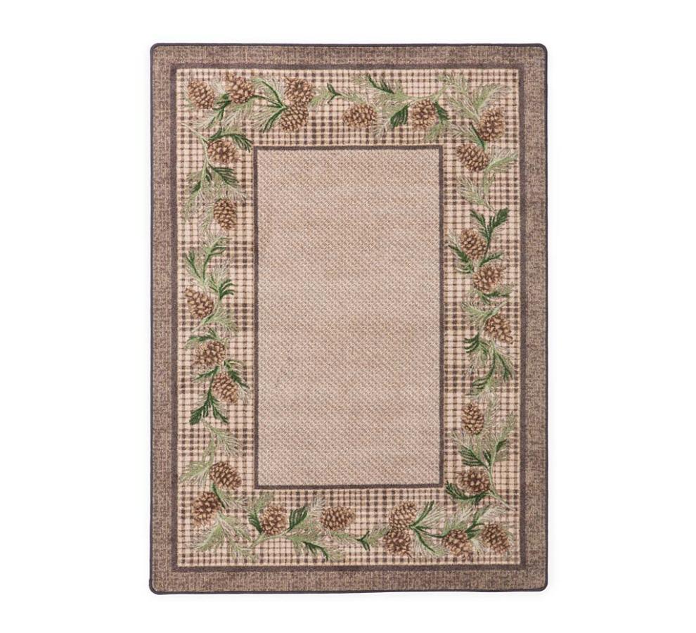 Plow & Hearth Synthetic Rugs Indoor Living Sweetwater Pine Plaid Endurastran Area Rug