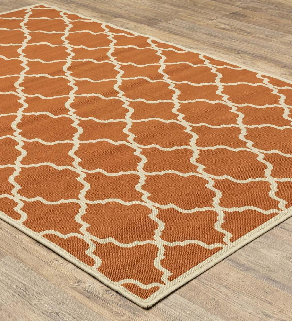 Plow & Hearth Synthetic Rugs Indoor Living Tribeca Indoor/Outdoor Rug