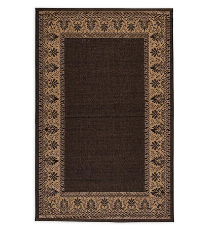 Plow & Hearth Synthetic Rugs Indoor Living Veranda Border Indoor/Outdoor Rug