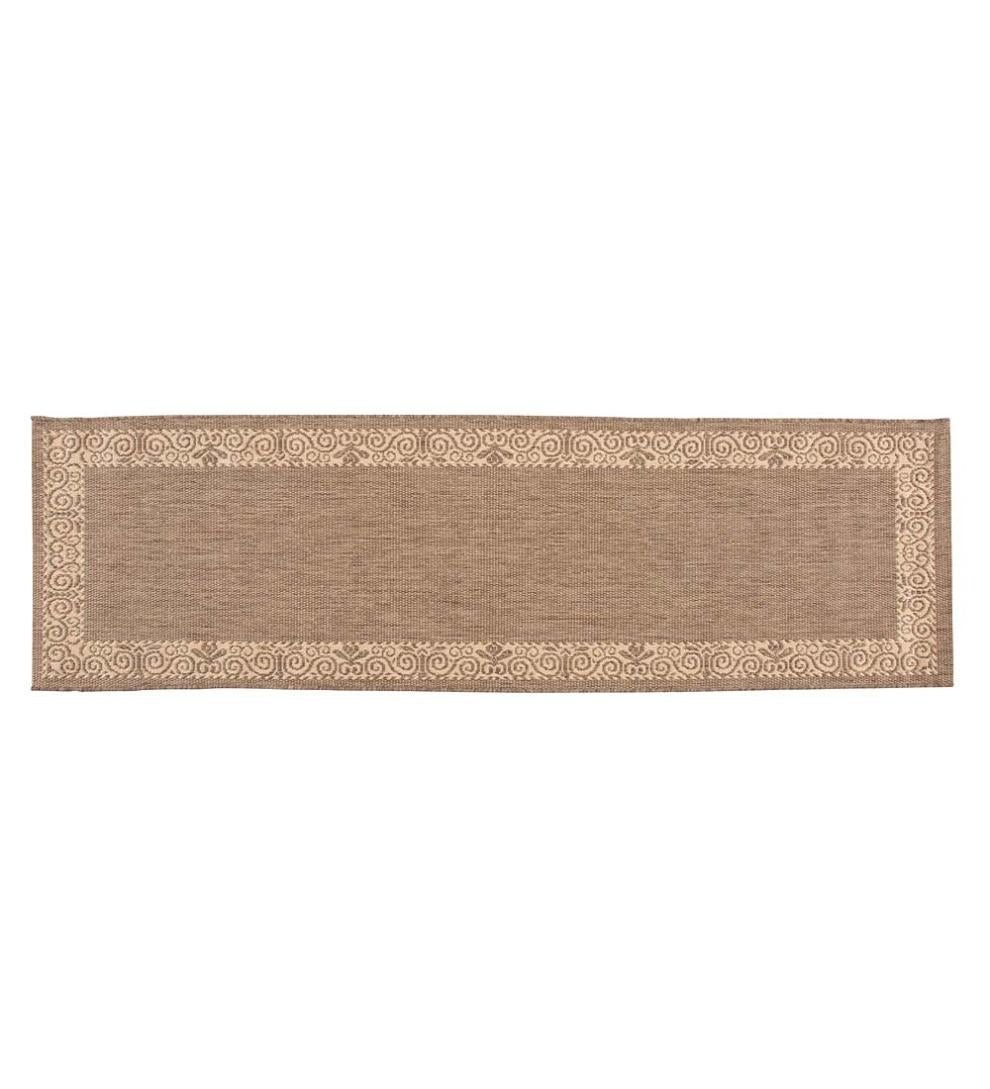 Plow & Hearth Synthetic Rugs Indoor Living Veranda Border Indoor/Outdoor Rug