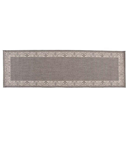Plow & Hearth Synthetic Rugs Indoor Living Veranda Border Indoor/Outdoor Rug