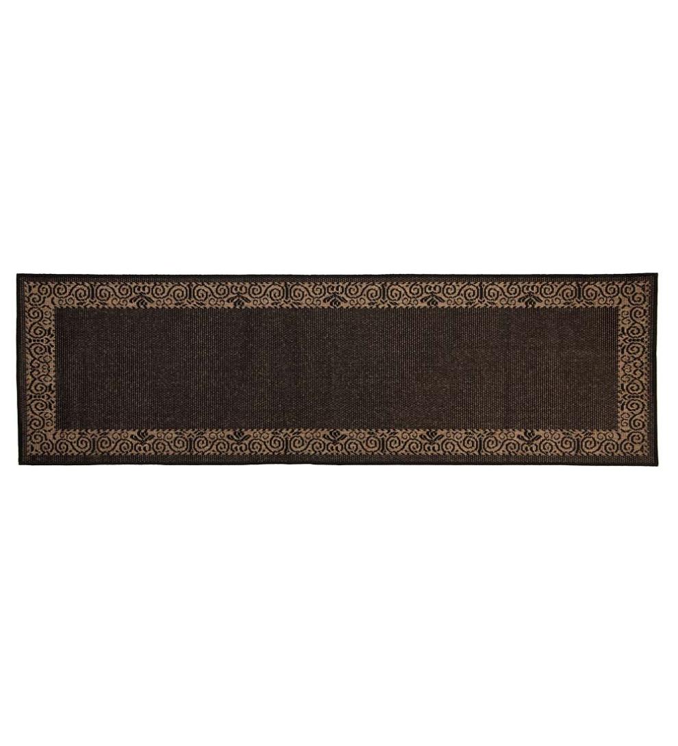 Plow & Hearth Synthetic Rugs Indoor Living Veranda Border Indoor/Outdoor Rug