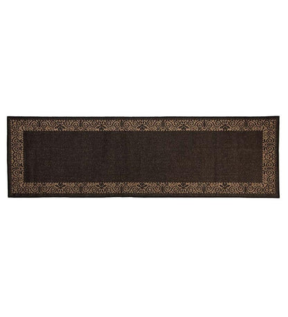 Plow & Hearth Synthetic Rugs Indoor Living Veranda Border Indoor/Outdoor Rug