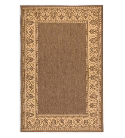 Plow & Hearth Synthetic Rugs Indoor Living Veranda Border Indoor/Outdoor Rug
