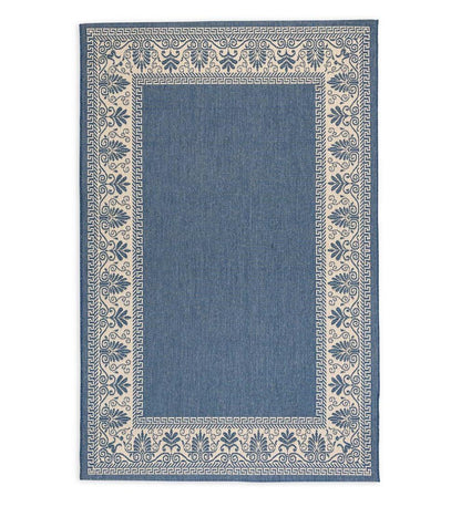 Plow & Hearth Synthetic Rugs Indoor Living Veranda Border Indoor/Outdoor Rug