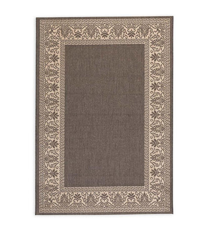 Plow & Hearth Synthetic Rugs Indoor Living Veranda Border Indoor/Outdoor Rug