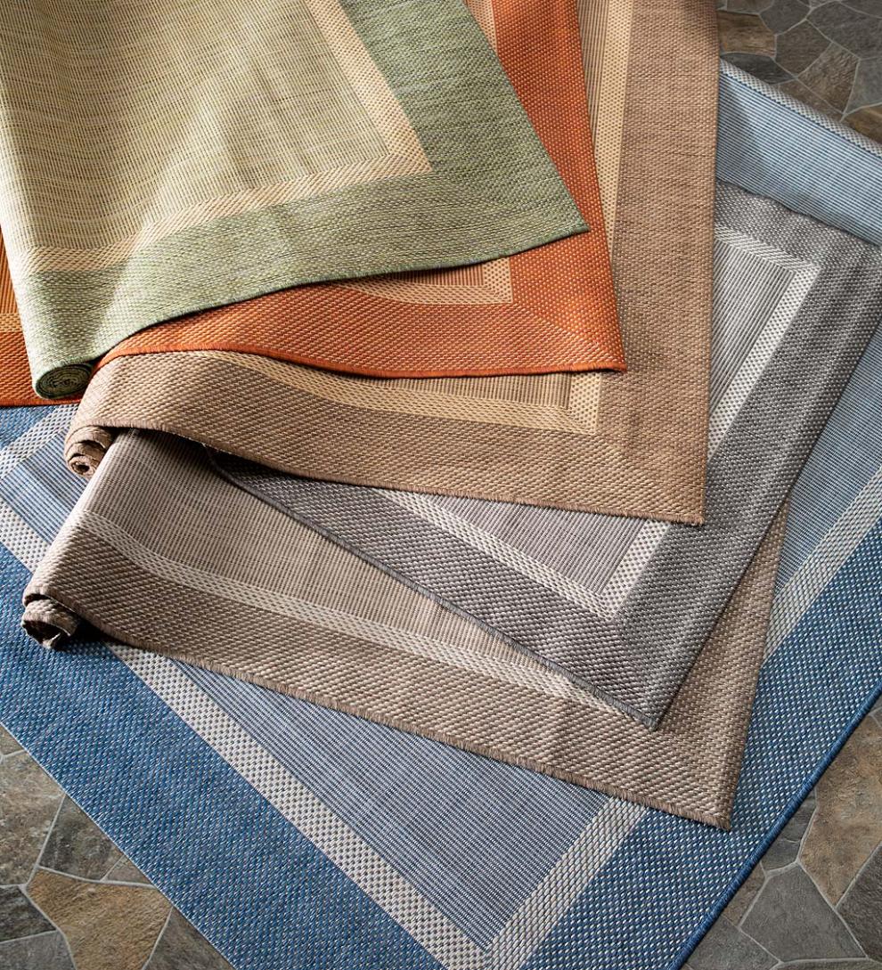 Plow & Hearth Synthetic Rugs Indoor Living Veranda Framework Indoor/Outdoor Polypropylene Rug