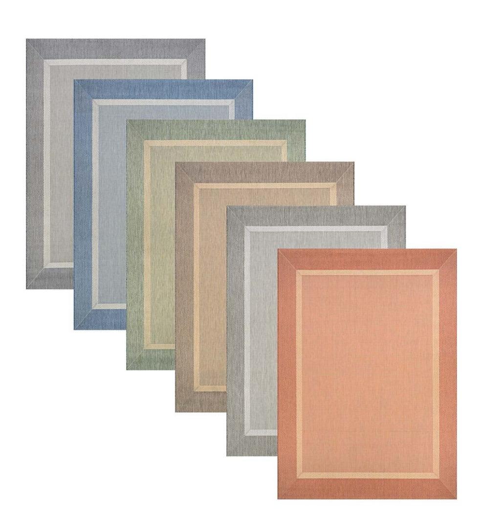 Plow & Hearth Synthetic Rugs Indoor Living Veranda Framework Indoor/Outdoor Polypropylene Rug