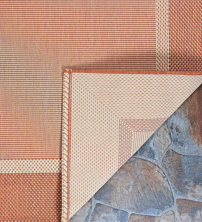 Plow & Hearth Synthetic Rugs Indoor Living Veranda Framework Indoor/Outdoor Polypropylene Rug