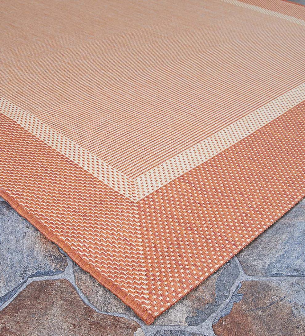 Plow & Hearth Synthetic Rugs Indoor Living Veranda Framework Indoor/Outdoor Polypropylene Rug