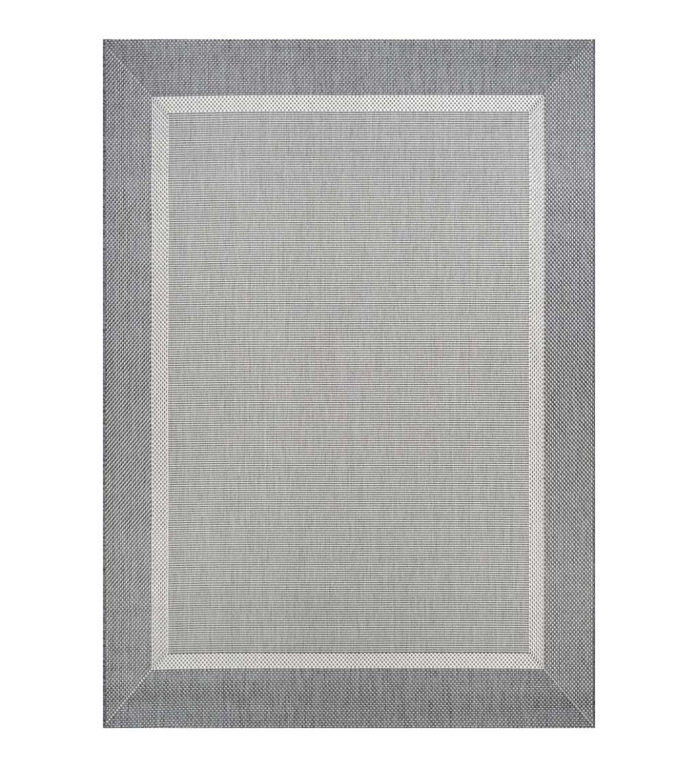 Plow & Hearth Synthetic Rugs Indoor Living Veranda Framework Indoor/Outdoor Polypropylene Rug