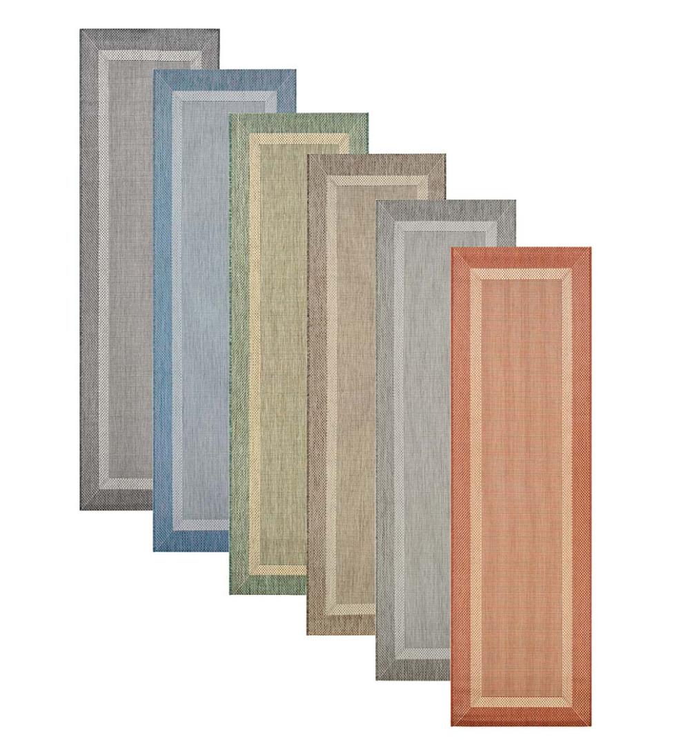 Plow & Hearth Synthetic Rugs Indoor Living Veranda Framework Indoor/Outdoor Polypropylene Rug