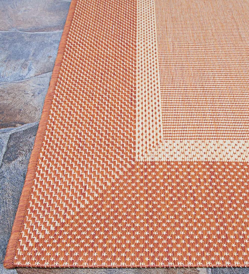 Plow & Hearth Synthetic Rugs Indoor Living Veranda Framework Indoor/Outdoor Polypropylene Rug