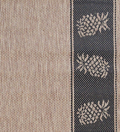 Plow & Hearth Synthetic Rugs Indoor Living Veranda Pineapple Indoor/Outdoor Polypropylene Rug