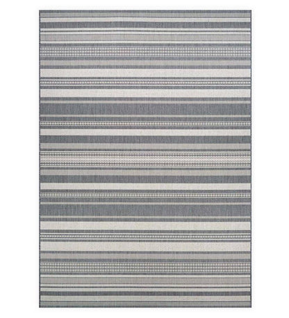Plow & Hearth Synthetic Rugs Indoor Living Veranda Striped Indoor/Outdoor Polypropylene Rug