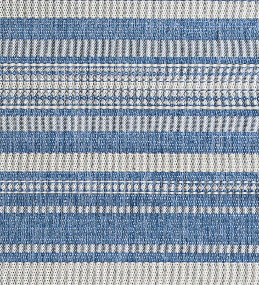 Plow & Hearth Synthetic Rugs Indoor Living Veranda Striped Indoor/Outdoor Polypropylene Rug