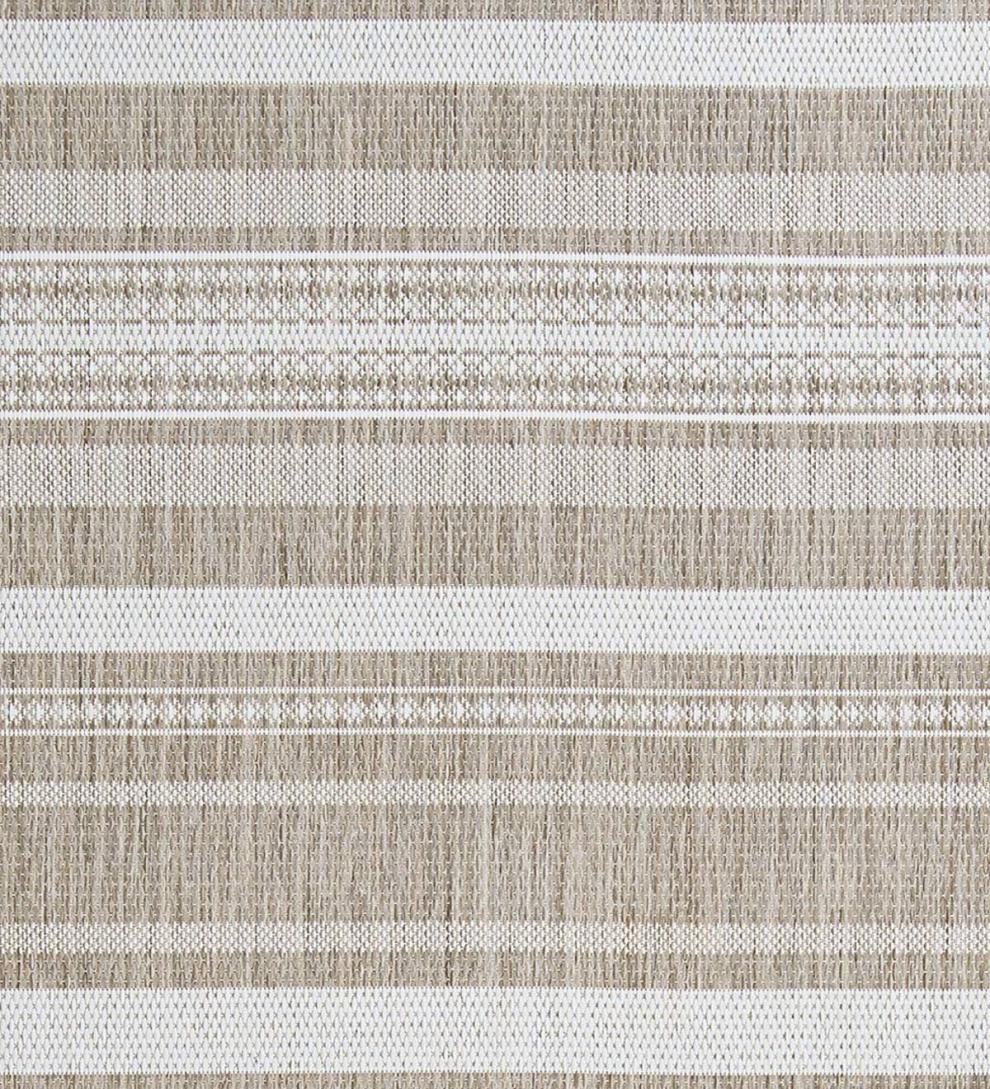 Plow & Hearth Synthetic Rugs Indoor Living Veranda Striped Indoor/Outdoor Polypropylene Rug
