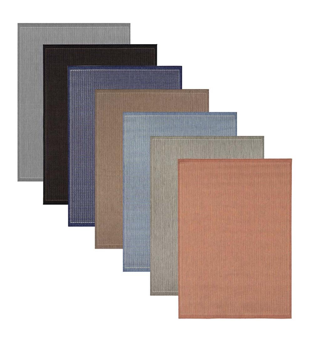 Plow & Hearth Synthetic Rugs Indoor Living Veranda Textured Indoor/Outdoor Polypropylene Rug