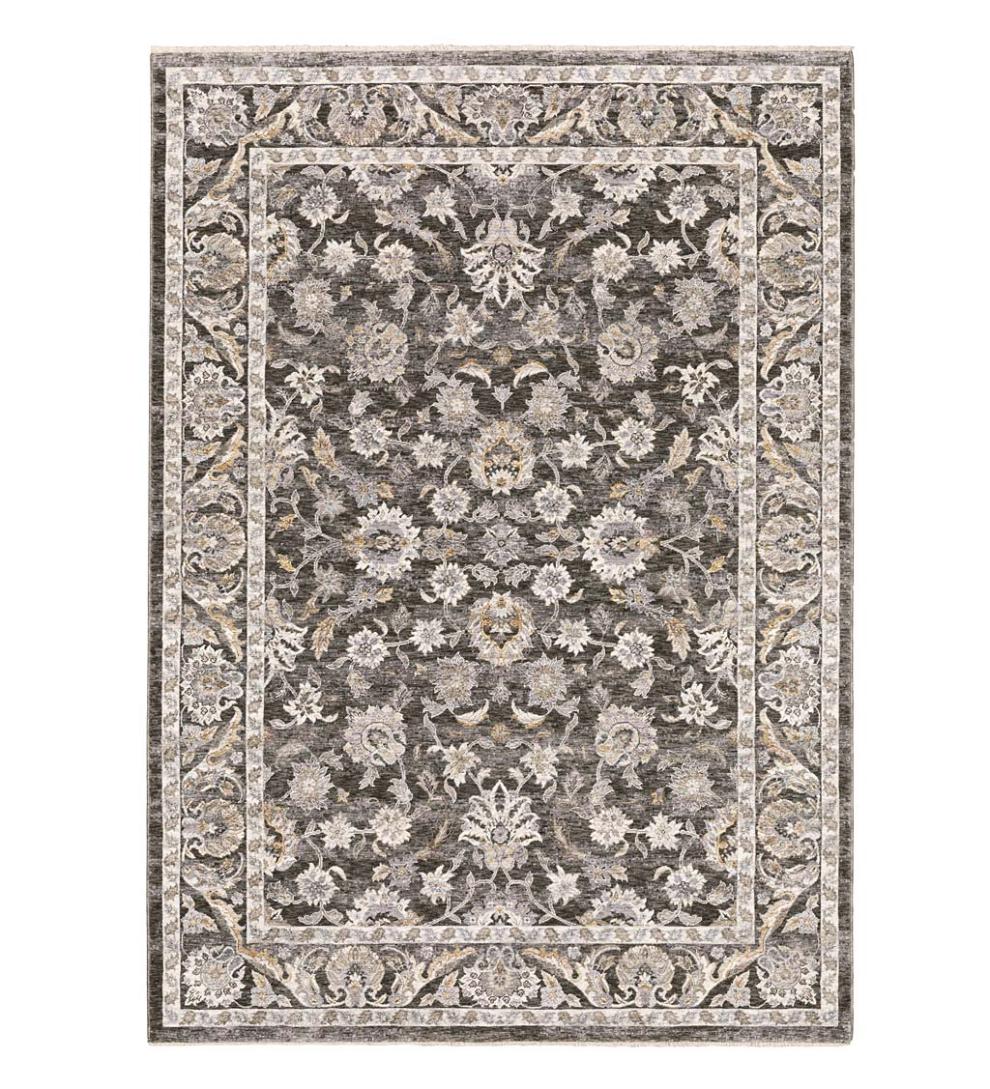 Plow & Hearth Synthetic Rugs Indoor Living Wakefield Border Polyester Rug