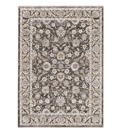 Plow & Hearth Synthetic Rugs Indoor Living Wakefield Border Polyester Rug