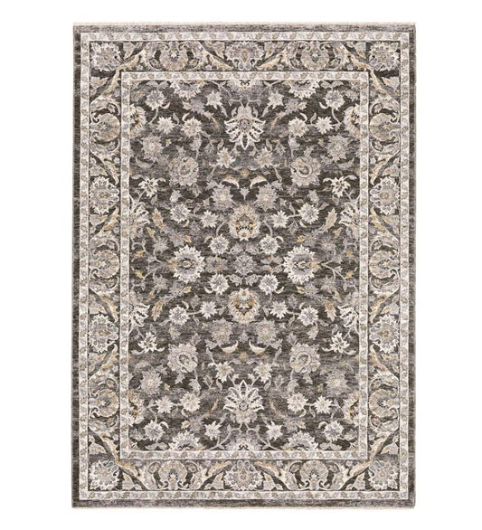 Plow & Hearth Synthetic Rugs Indoor Living Wakefield Border Polyester Rug