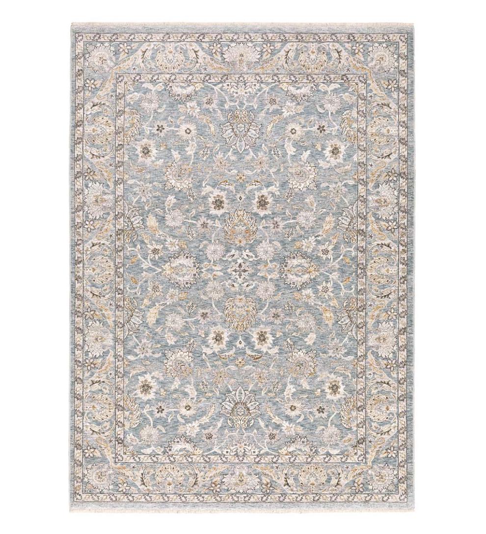 Plow & Hearth Synthetic Rugs Indoor Living Wakefield Border Polyester Rug
