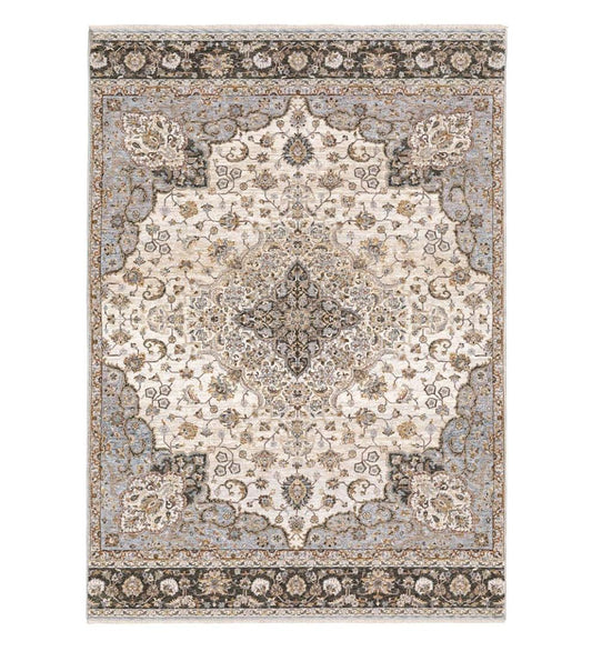 Plow & Hearth Synthetic Rugs Indoor Living Wakefield Medallion Polyester Rug