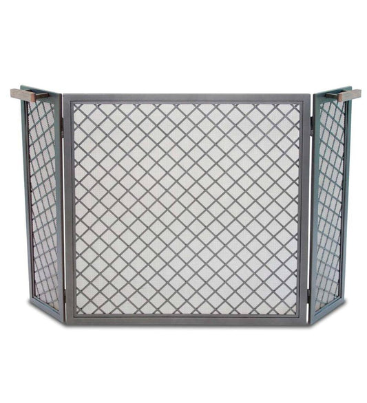 Plow & Hearth Tri-Panel Fireplace Screens Fireplace & Hearth Stanton Tri-Panel Fireplace Screen - Iron