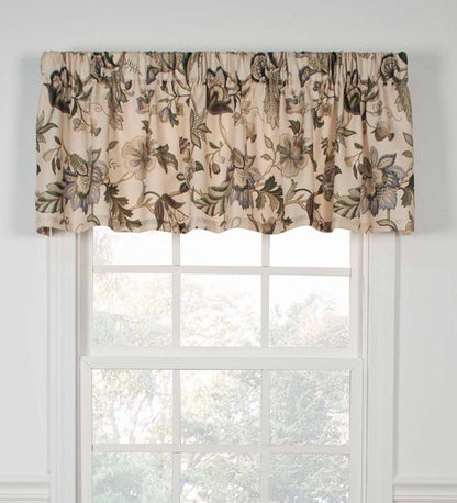 Plow & Hearth Valances Indoor Living Brissac Jacobean Floral Print Window Valances