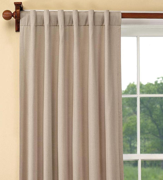 Plow & Hearth Valances Indoor Living Energy-Efficient Homespun Double-Lined Rod-Pocket Curtains