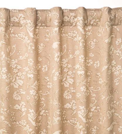 Plow & Hearth Valances Indoor Living Floral Damask Rod-Pocket Homespun Insulated Curtain Panel