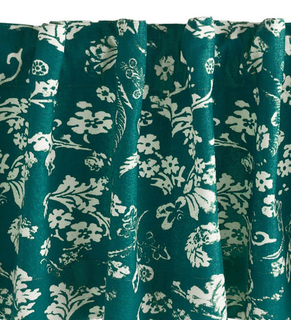 Plow & Hearth Valances Indoor Living Floral Damask Rod-Pocket Homespun Insulated Curtain Panel