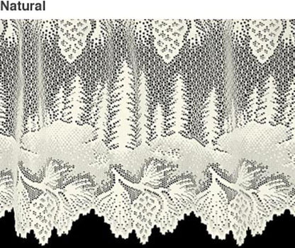 Plow & Hearth Valances Indoor Living Pinecone Lace Valance And Tiers
