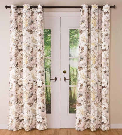 Plow & Hearth Valances Indoor Living Thermalogic Insulated Bella Donna Floral Grommet-Top Curtain Pairs