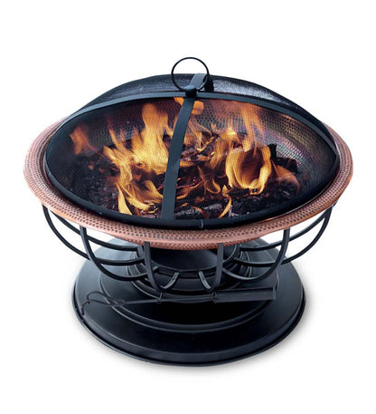 Plow & Hearth Wood Burning Fire Pits Fireplace & Hearth Hammered Copper Fire Pit With Lid Converts To Table