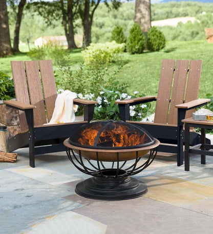 Plow & Hearth Wood Burning Fire Pits Fireplace & Hearth Hammered Copper Fire Pit With Lid Converts To Table
