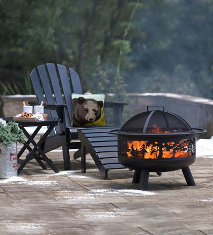 Plow & Hearth Wood Burning Fire Pits Fireplace & Hearth Timberline Wood-Burning Fire Pit