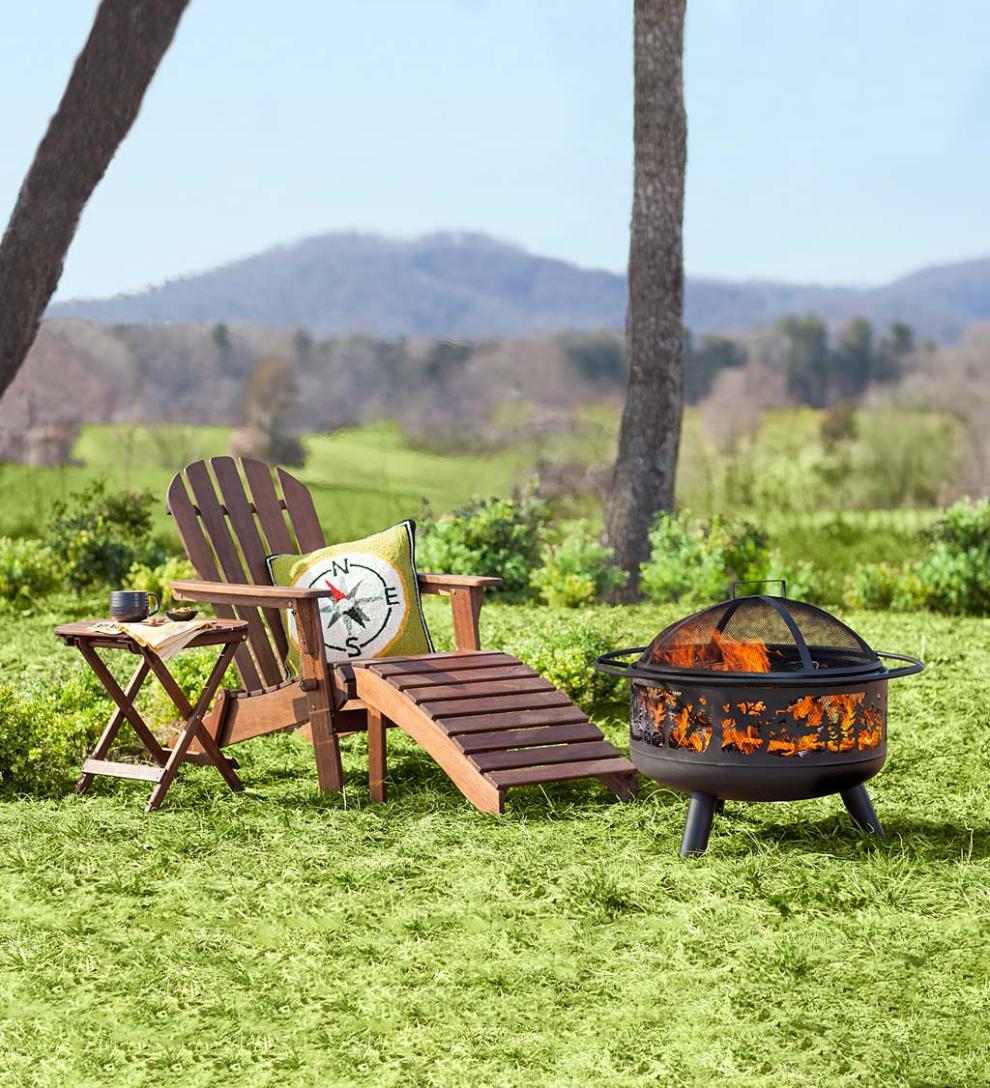 Plow & Hearth Wood Burning Fire Pits Fireplace & Hearth Timberline Wood-Burning Fire Pit
