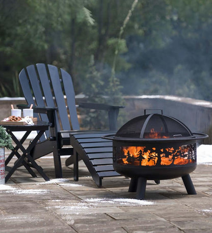 Plow & Hearth Wood Burning Fire Pits Fireplace & Hearth Timberline Wood-Burning Fire Pit