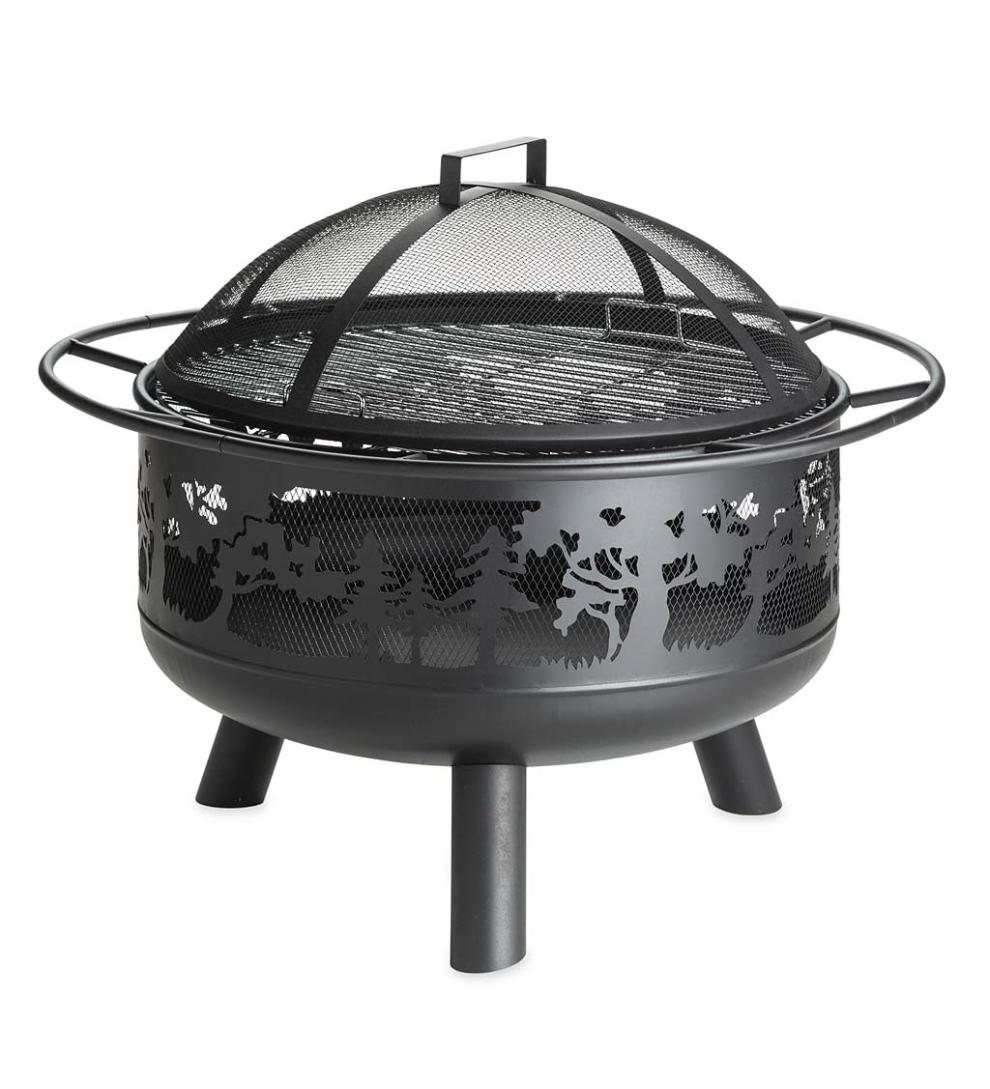 Plow & Hearth Wood Burning Fire Pits Fireplace & Hearth Timberline Wood-Burning Fire Pit