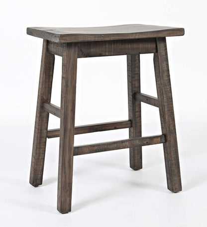 Plow & Hearth Wood Furniture Outdoor Living Cape Charles 3-Piece Barnwood Dining Set With Stools - Barnwood